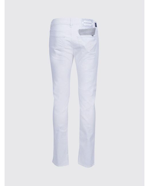 Jacob Cohen White Stretch Denim Jeans for men