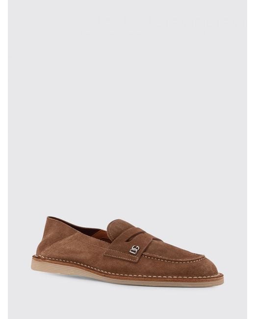 Dolce & Gabbana Brown Dolce &Amp Gabbana Suede Loafers for men