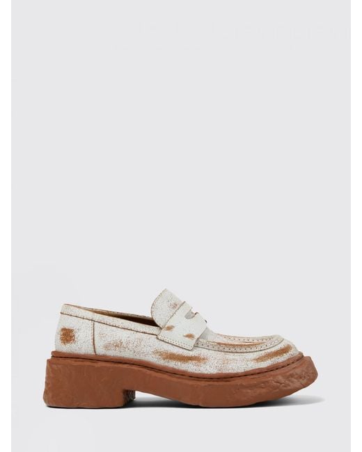 CAMPERLAB White Vamonos Cracked Leather Loafer for men