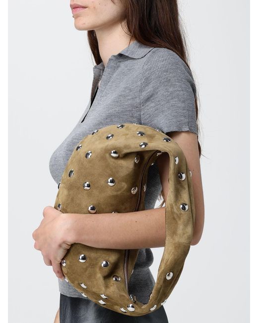 Borsa Olivia di Khaite in Metallic