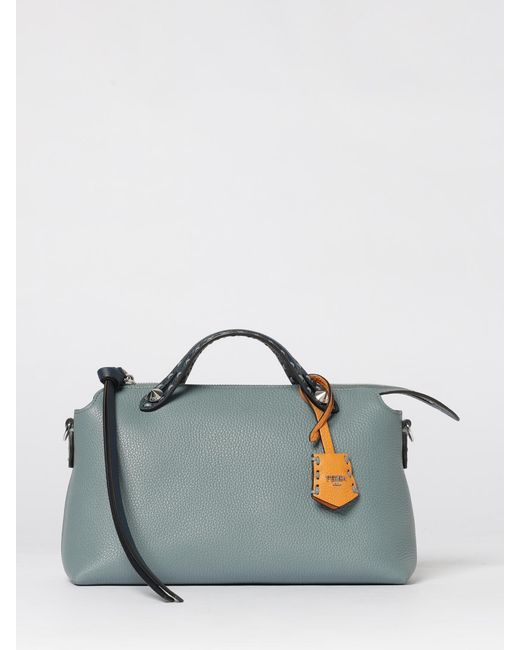Fendi Blue Medium By The Way Selleria Boston Bag