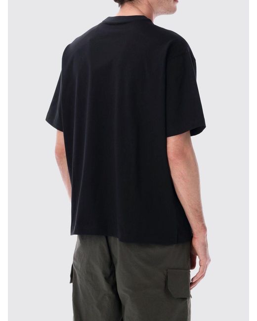 And Wander Black Cotton Blend T-Shirt With Pocket for men