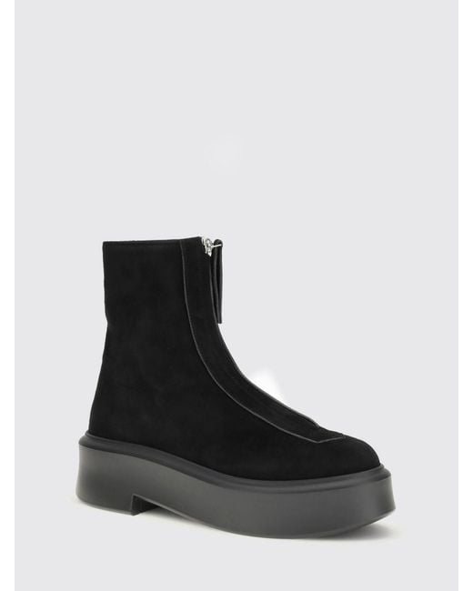 The Row Black Leather Boots