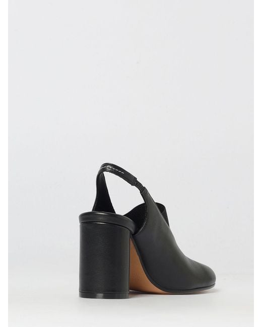 MM6 by Maison Margiela Black Anatomic Tabi Leather Sandals