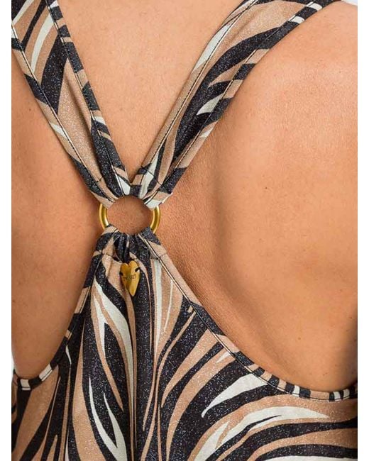 Twinset White Printed Polyester Dress