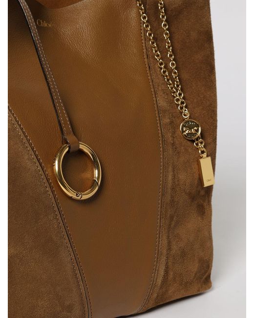 Chlo&Eacute Borsa Spin di Chloé in Brown