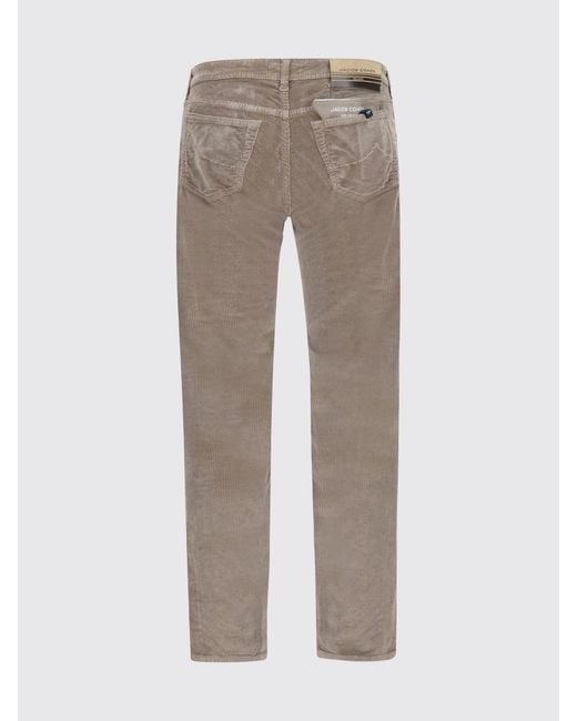 Jacob Cohen Gray Bard Slim-Fit Low-Rise Corduroy Trousers for men