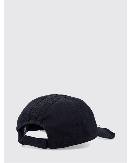 Y-3 Blue Cotton Hat for men