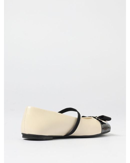 Ferragamo White Ballet Flats