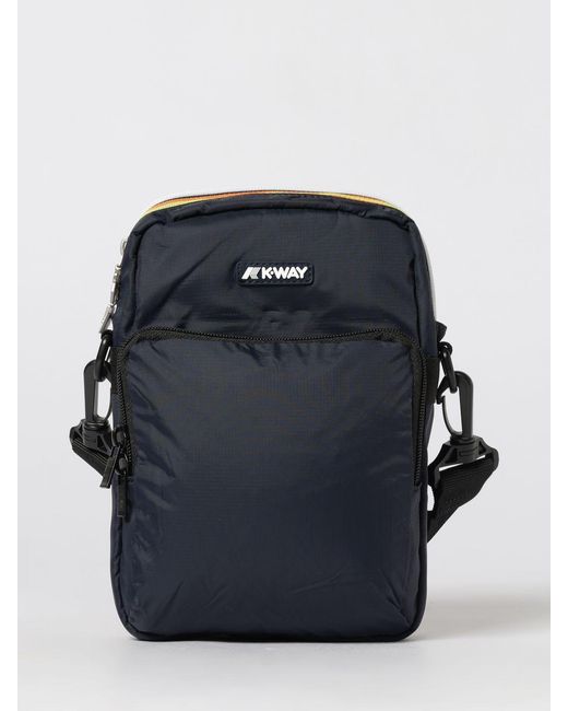 K-Way Blue Erloy Ripstop Nylon Belt Bag for men