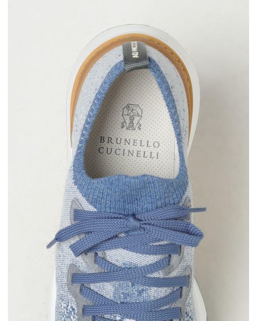 Sneaker tessuto blu di Brunello Cucinelli in Blue da Uomo