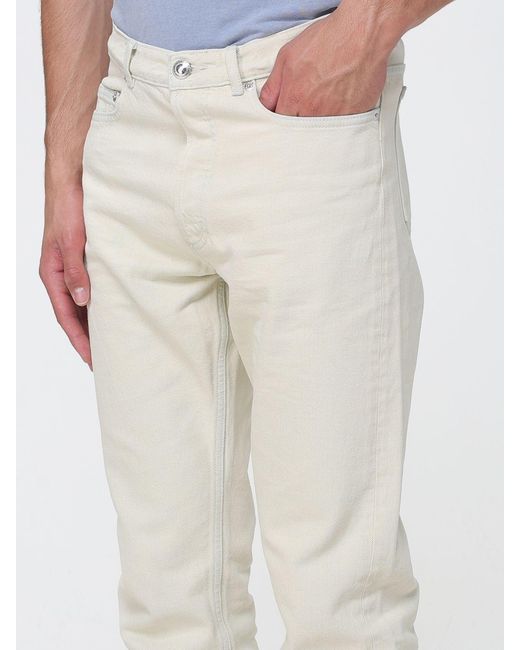 A.P.C. White Cotton Denim Straight Jeans for men