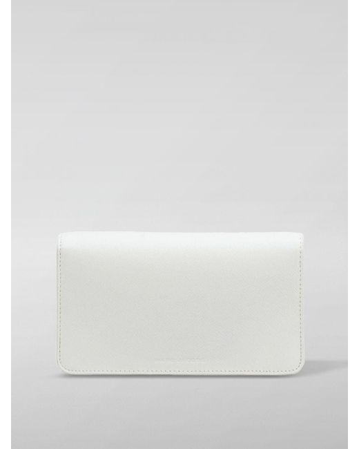 Borsa wallet The Double J in pelle saffiano di Marc Jacobs in White