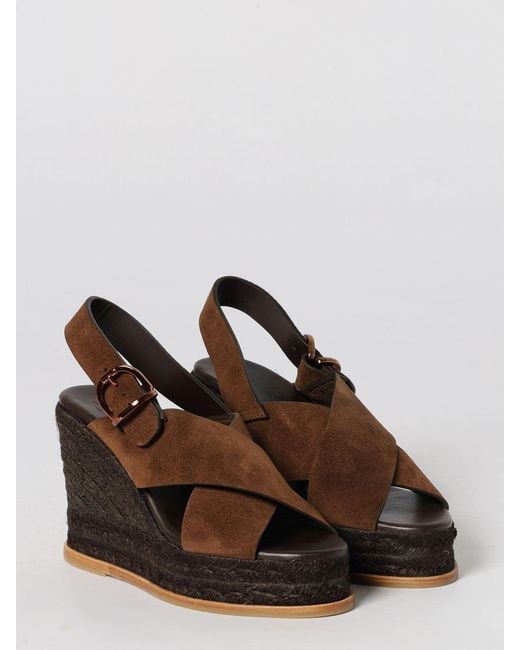 Castaner Brown Betina Suede Wedge Sandal