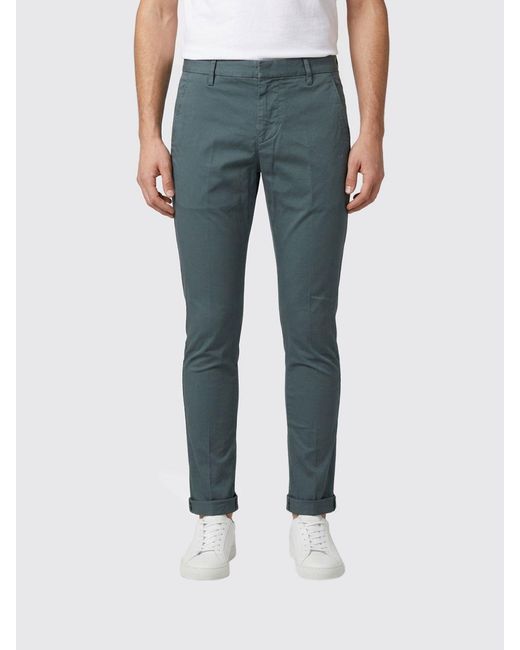Dondup Blue Gabardine Chino Trousers for men