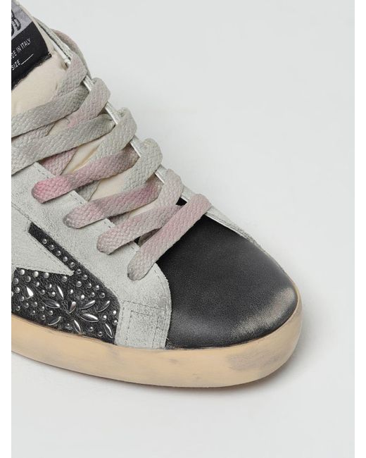 Sneakers Super-Star in pelle used con borchie di Golden Goose Deluxe Brand in Gray da Uomo