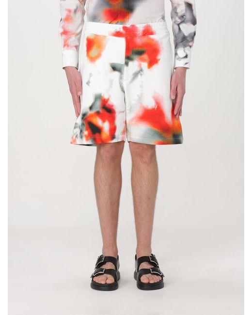 Alexander McQueen Bermudas Mit Batikmuster in White für Herren