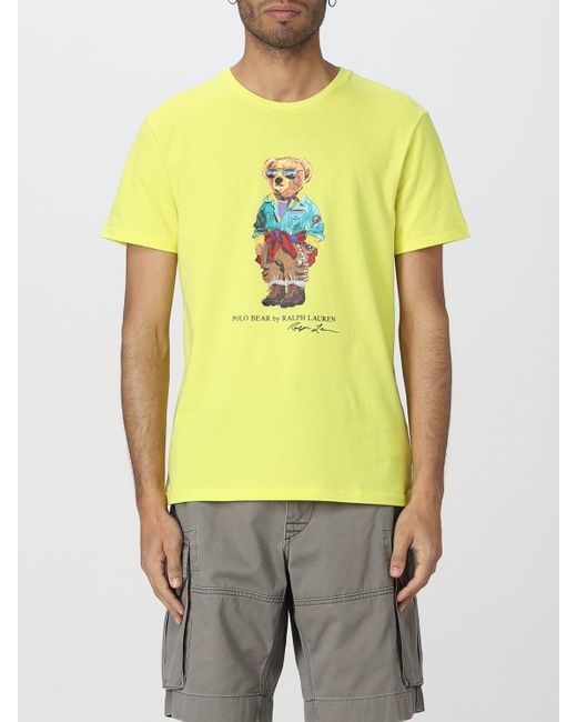 Polo Ralph Lauren T-shirt in Yellow for Men | Lyst Canada
