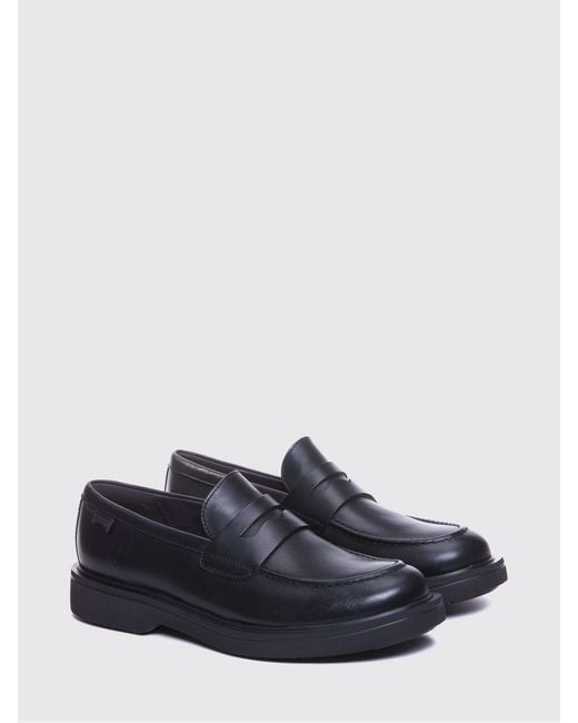 Camper Blue Norman Leather Loafers for men