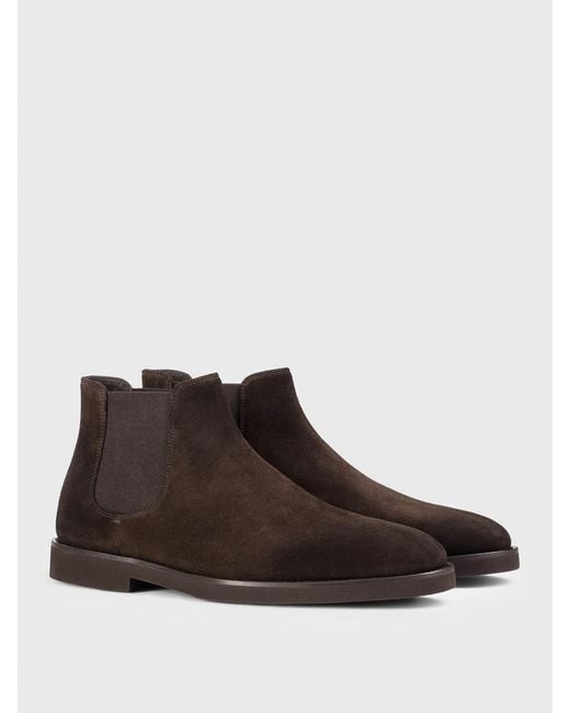 Doucal's Brown Suede Ankle Boots for men