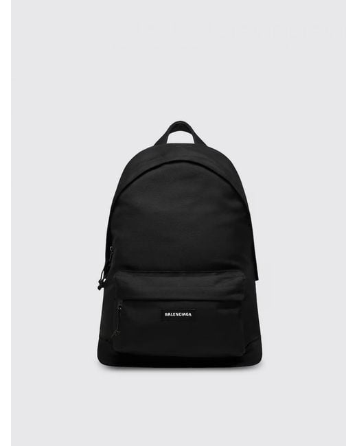 Balenciaga Black Logo Polyester Backpack for men