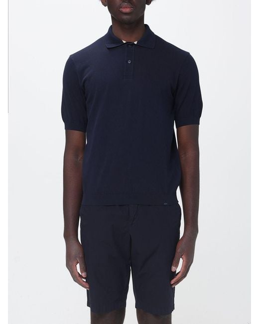 Paul & Shark Blue Paul &Amp Shark Cotton Knit Polo Shirt for men