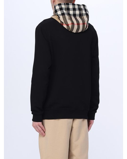 Burberry Black Cotton Sweatshirt for men