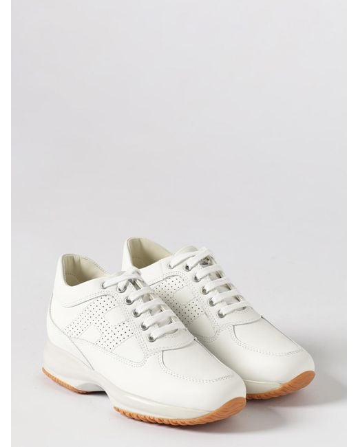 Hogan White Interactive Leather Sneakers