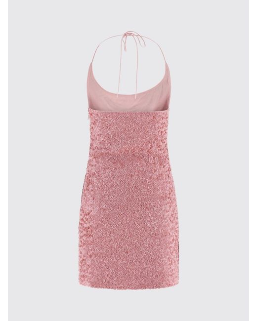Abito Di Paillettes di Balmain in Pink