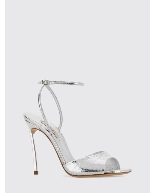 Casadei White Heeled Sandals