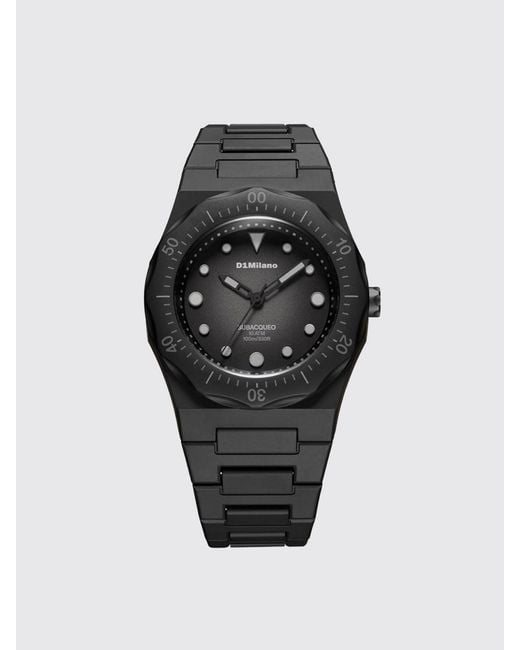 D1 Milano Black Carbon Diver Watch for men