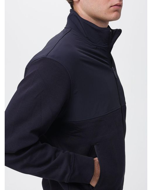ARMANI EXCHANGE Blue Cotton Blend Zip-Up Sweatshirt for men