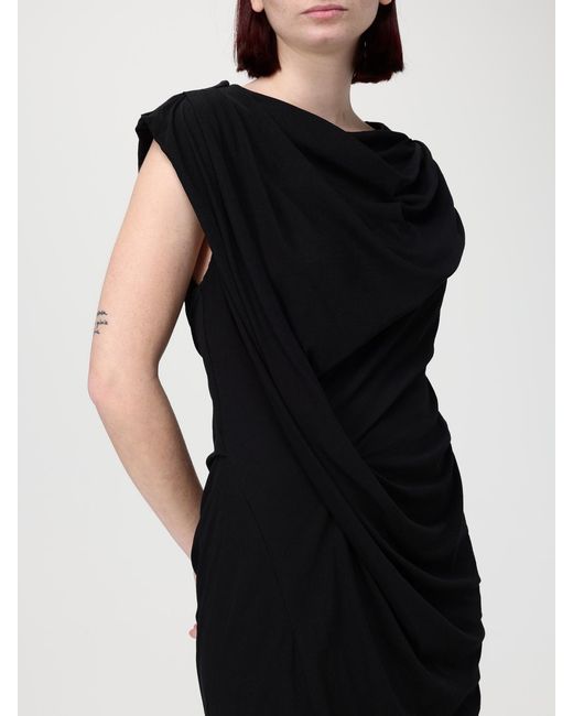 Entire studios Black Draped Jersey Twist Mini Dress