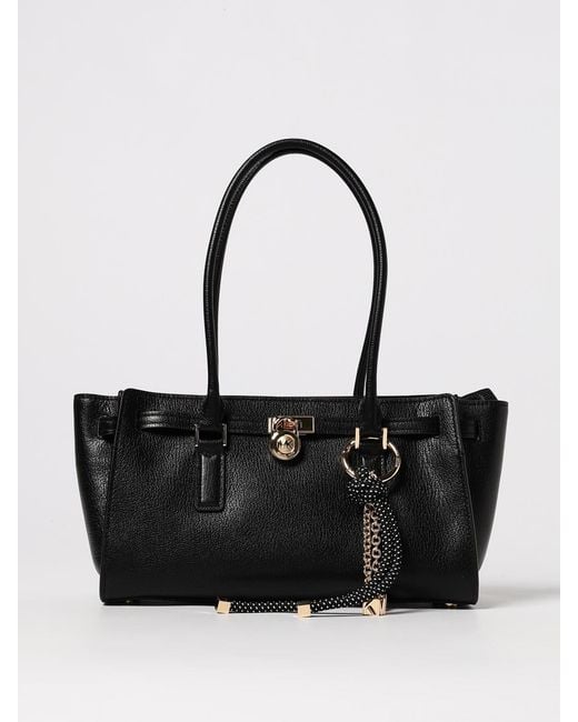 Michael Kors Black Small Hamilton Leather Shoulder Bag