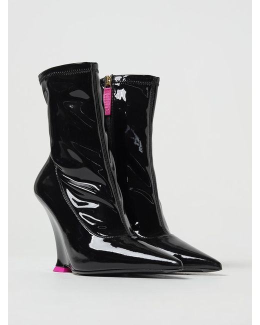 3Juin Black Flat Ankle Boots