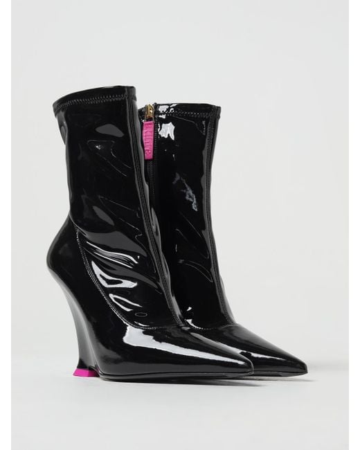 3Juin Black Flat Ankle Boots