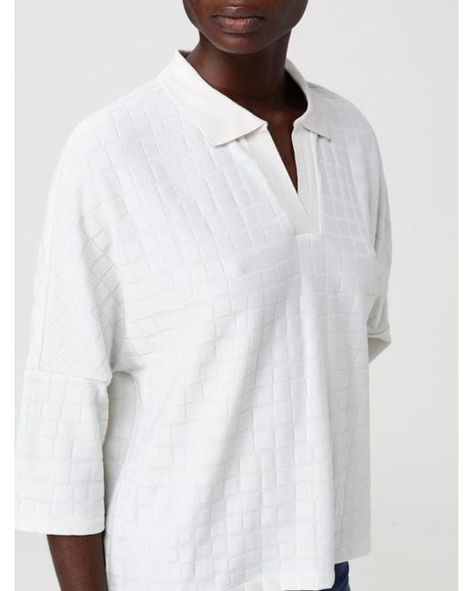 Emporio Armani White Jersey Polo Shirt