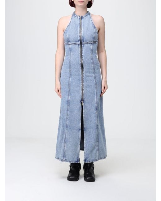 ARMANI EXCHANGE Blue Denim Midi Dress