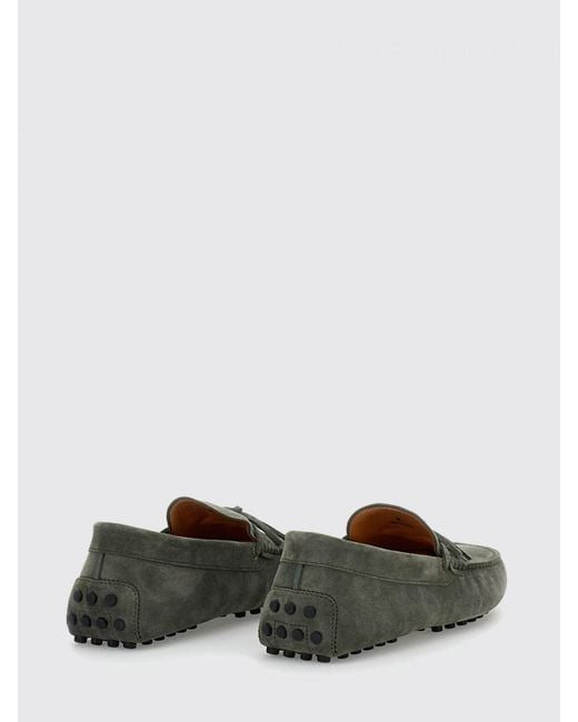 Tod's Green Gommino Driver Suede Loafers for men