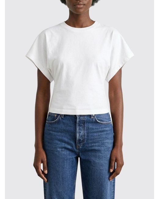 Agolde White Regenerated Cotton T-Shirts