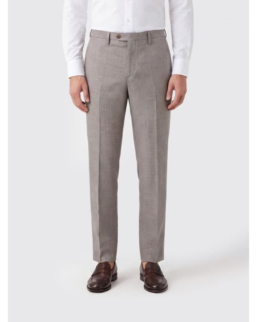 Briglia 1949 Gray Slim Fit Tailored Trousers for men