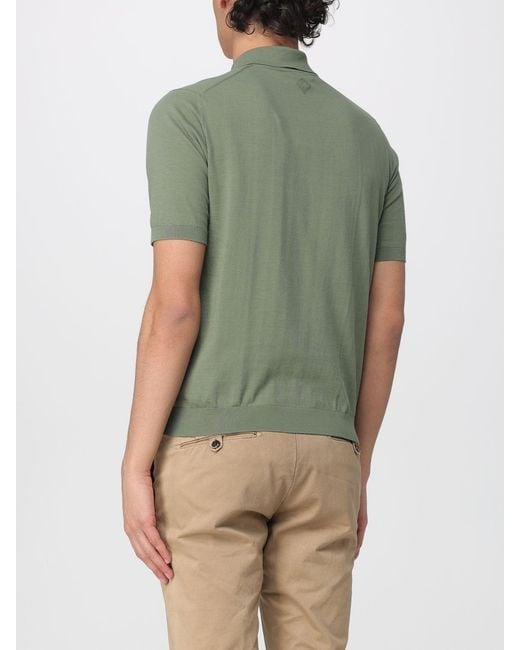 Ballantyne Green Cotton Polo Shirt for men