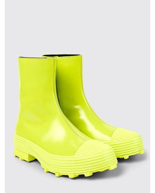CAMPERLAB Yellow Flat Ankle Boots