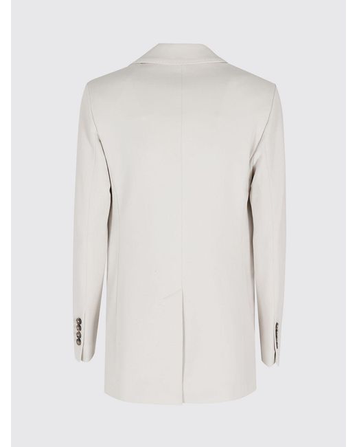 Circolo 1901 Gray Single-Breasted Cropped Cotton Blazer With Lapels