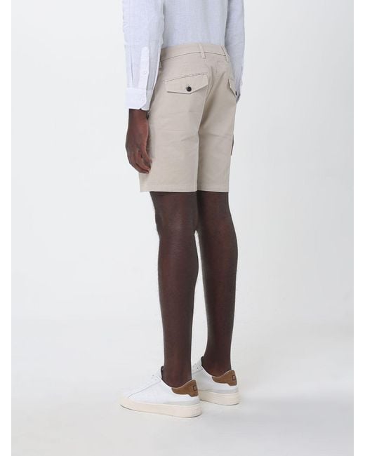 Dondup White Stretch Cotton Chino Shorts for men