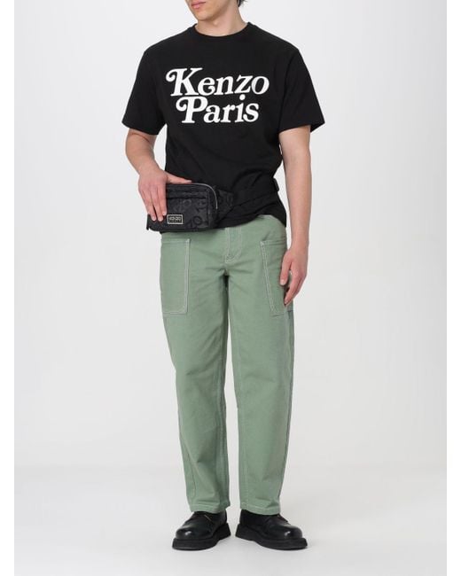 KENZO Black Belt Bag for men