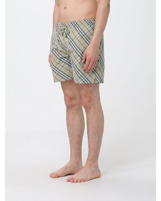 Burberry Green Check Swimsuit for men