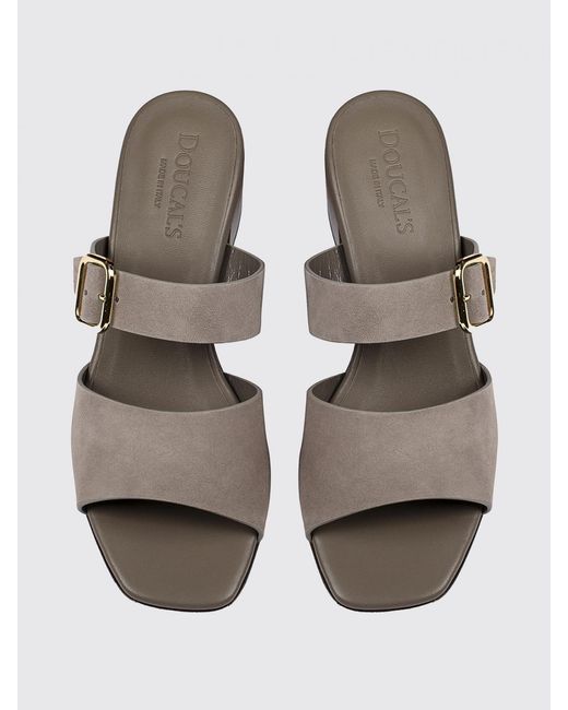 Doucal's White Suede Mules