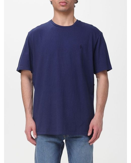 Polo Ralph Lauren Blue Cotton T-Shirt With Logo for men