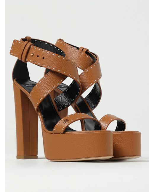 Elisabetta Franchi Brown Schuhe Damen